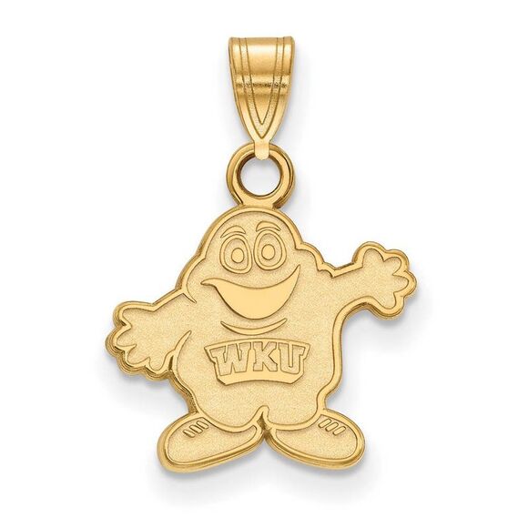 10k Yellow Gold Western Kentucky U. Small Mascot Pendant